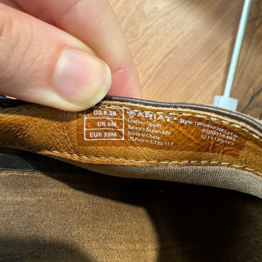 Womens Ariat Brown Leather Comfort Slip-On Clogs Shoes Loafers Size 8.5 B‎ GUC - Picture 6 of 6